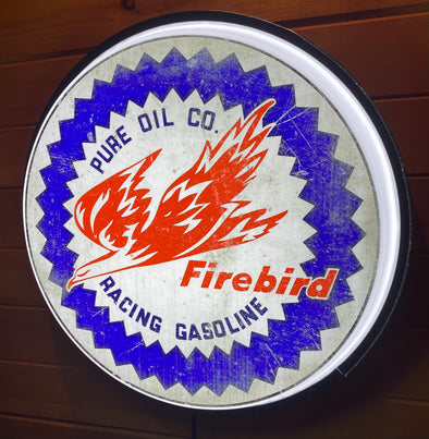 Firebird Racing Fuel 18" Backlit LED Button Sign Design #W7173