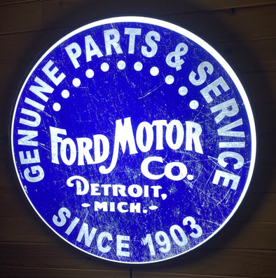 Ford Motors 30" Backlit LED Button Sign Design #BB7073