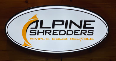 Alpine Shredders Custom Designed 32" Backlit LED Oval Sign