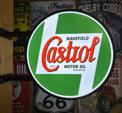 Castrol 20” Two Sided LED Fixed Flange Sign Design # F7099