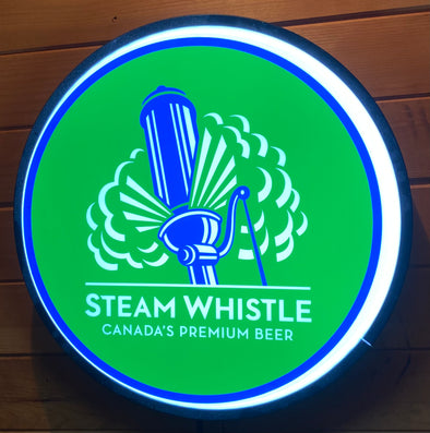Steam Whistle 18" Backlit LED Button Sign Design #W5151