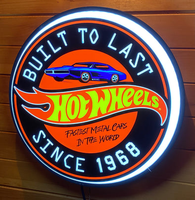 Hot Wheels 18” Backlit LED Button Sign Design #W7168