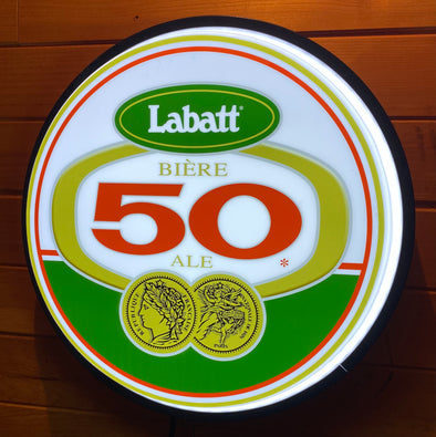 Labatt 50 18" Backlit LED Button Sign Design #W5068