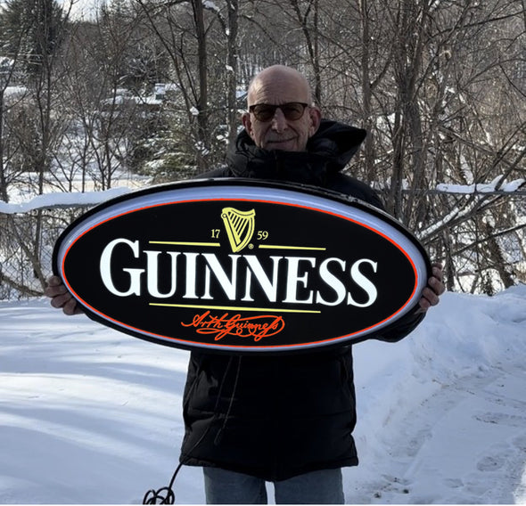 Guinness 32” Backlit LED Oval Sign Design #V5056