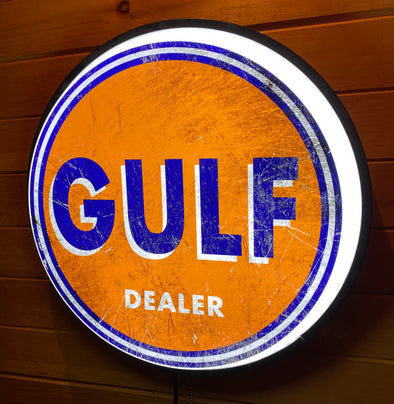 Gulf 18” Backlit LED Button Sign Design #W5016