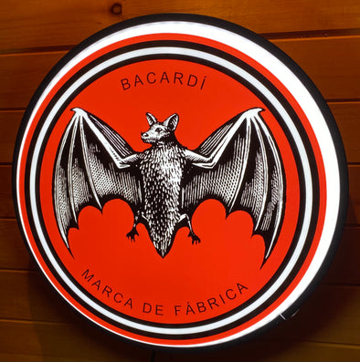 Bacardi Rum 18" Backlit LED Button Sign Design #W5165