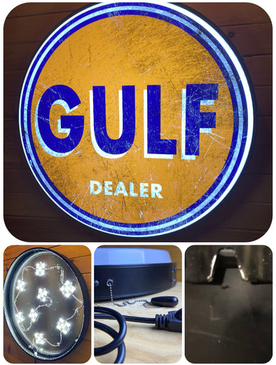 Gulf 30” Backlit LED Button Sign Design #BB5016