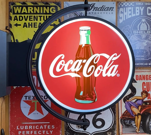 Coca-Cola 24” Rotating LED Lighted Sign Design #S5159