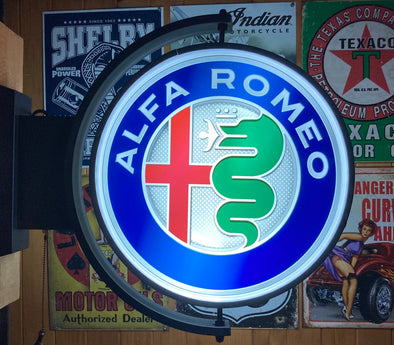 Alfa Romeo 24" Rotating LED Lighted Sign Design #S5030