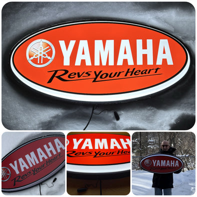 Yamaha 32" Backlit LED Oval Sign Design #V7158