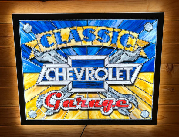 Chevrolet Garage Slim Profile Backlit LED Lighted Sign Design #SP1004