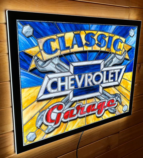 Chevrolet Garage Slim Profile Backlit LED Lighted Sign Design #SP1004