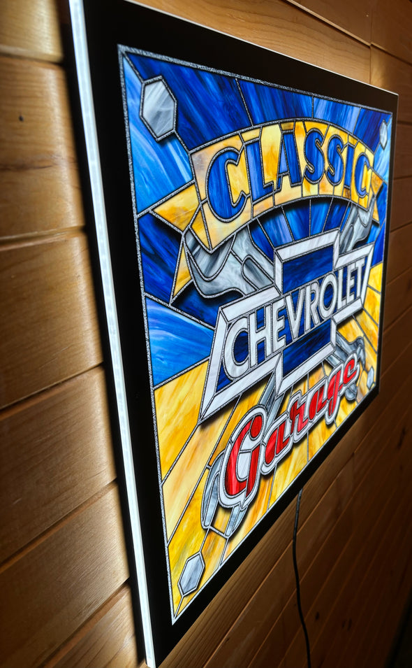 Chevrolet Garage Slim Profile Backlit LED Lighted Sign Design #SP1004