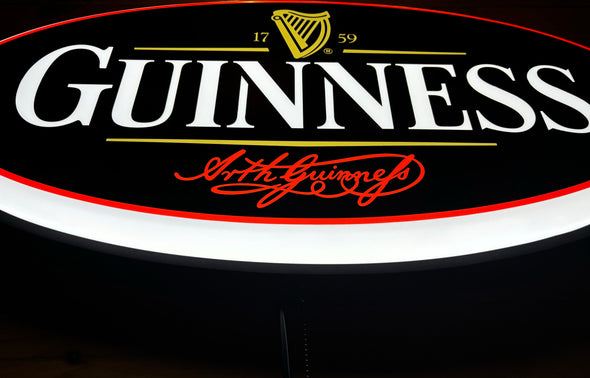 Guinness 32” Backlit LED Oval Sign Design #V5056