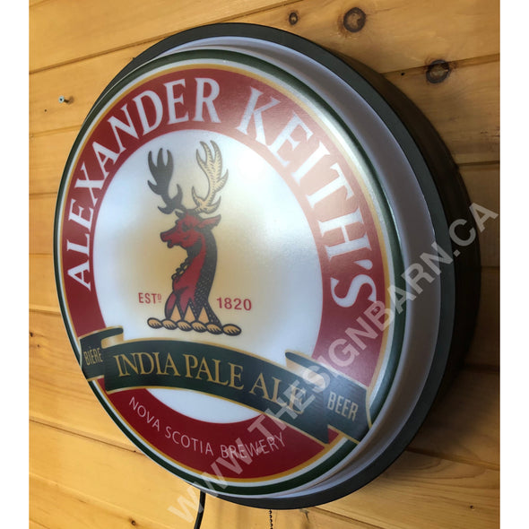 Alexander Keith’s 18’’ Backlit Led Button Sign Design#W5156 18” Led Buttons