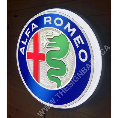 Alfa Romeo 18’’ Backlit Led Button Sign Design #W5030 18” Led Buttons