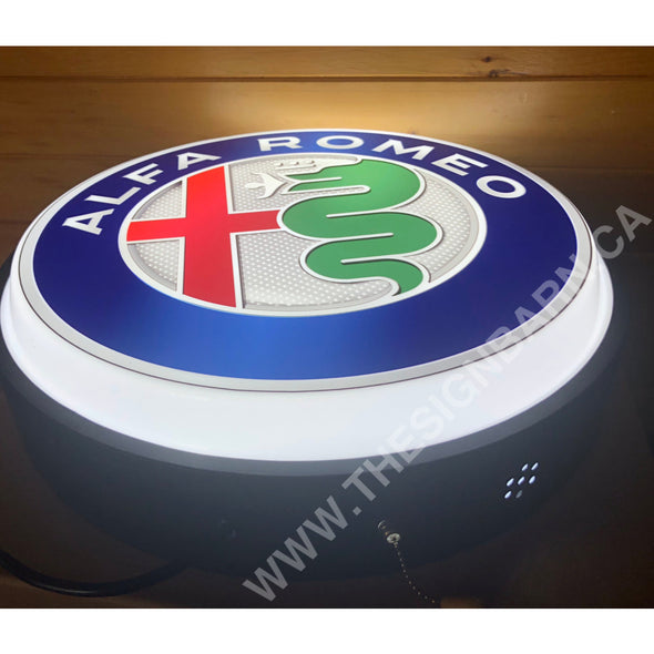 Alfa Romeo 18’’ Backlit Led Button Sign Design #W5030 18” Led Buttons