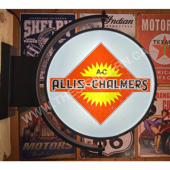 Allis Chalmers 24’’ Rotating Led Lighted Sign Design #S7084 Pivoting With Switch