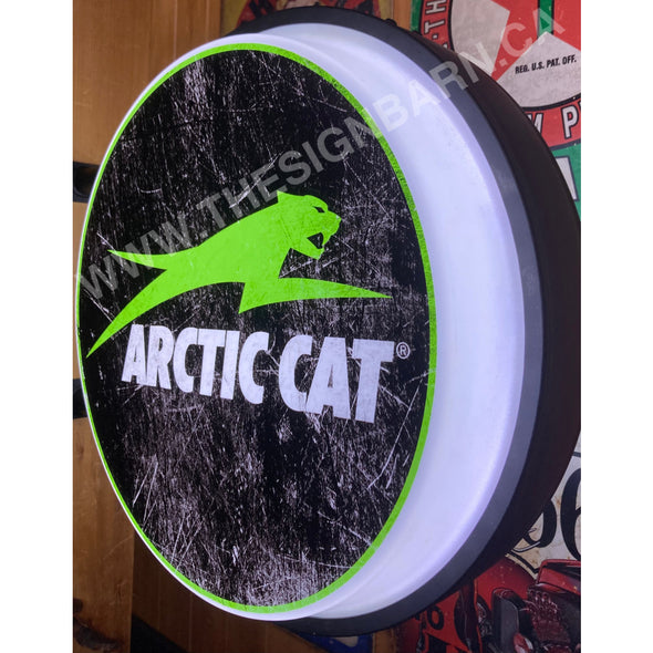 Arctic Cat 20’’ Two Sided Led Fixed Flange Sign Design #F5025 Led Sign