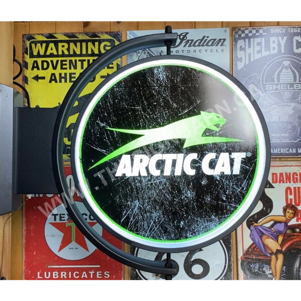 Arctic Cat 24’’ Rotating Led Lighted Sign Design #S5025 Pivoting With Switch