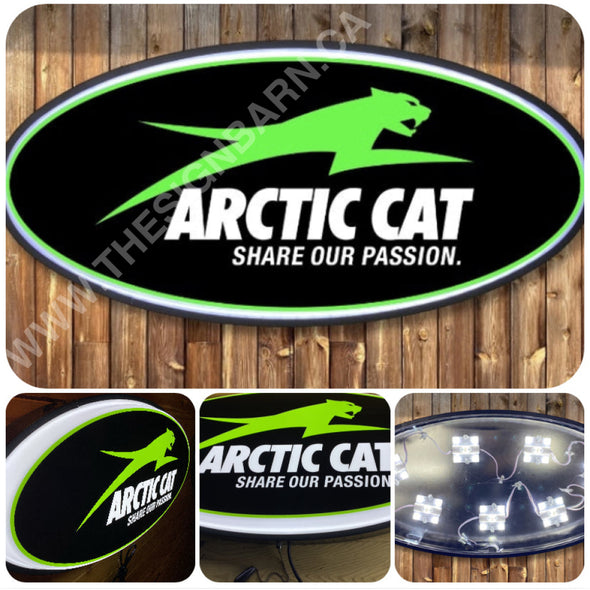 Arctic Cat 32’’ Backlit Led Oval Sign Design #V7159 Backlit Ovals