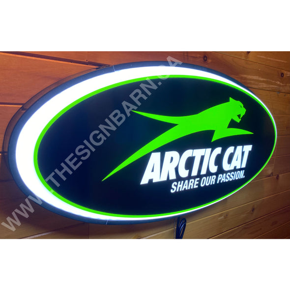 Arctic Cat 32’’ Backlit Led Oval Sign Design #V7159 Backlit Ovals