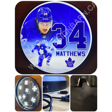 Austin Mathews Custom Designed 30’’ Backlit Led Button Sign Design #Bb7197 Led