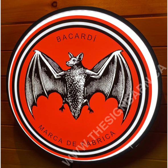 Bacardi Rum 18’’ Backlit Led Button Sign Design #W5165 18” Led Buttons