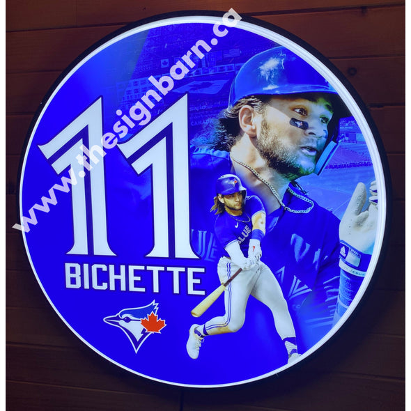 Bo Bichette Custom Designed 18” Backlit Led Button Sign Design #W7196 Led Buttons