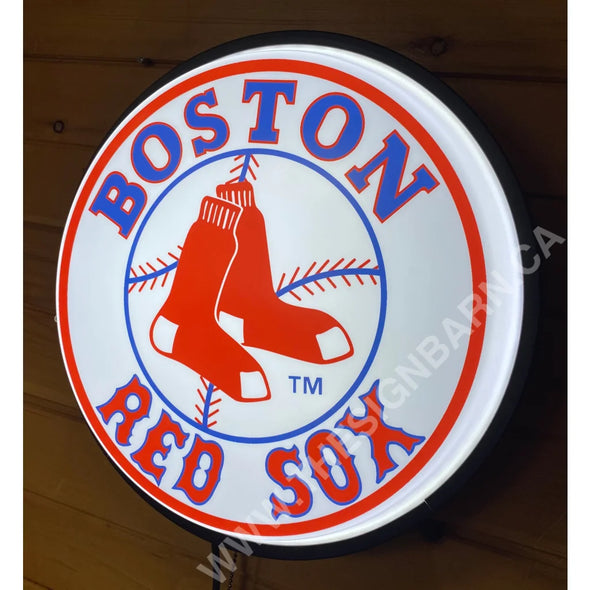 Boston Red Sox 18’’ Backlit Led Button Sign Design #W7051 18” Led Buttons