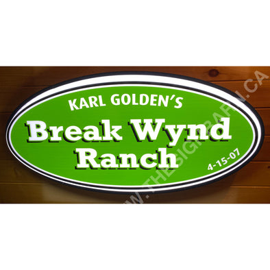 Break Wynd Ranch Custom Designed 32” Backlit Oval 32’’ Backlit Led Ovals