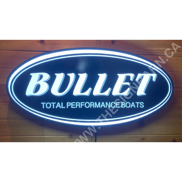 Bullet Boats Custom Designed 32’’ Backlit Led Oval Sign Backlit Ovals