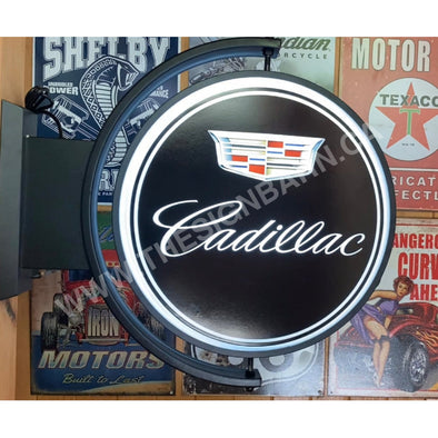 Cadillac 24’’ Rotating Led Lighted Sign Design #S5088 Pivoting With Switch