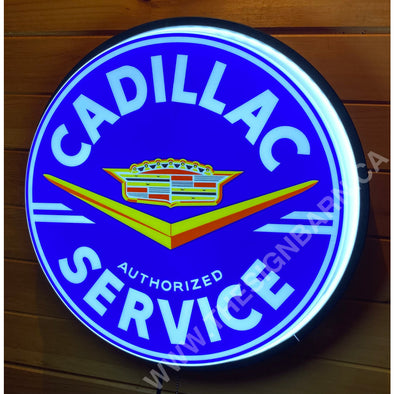 Cadillac Service 18” Backlit Led Button Sign Design #W7144 Led Buttons