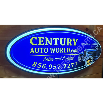 Century Auto Custom Designed 32’’ Oval Sign Backlit Led Ovals