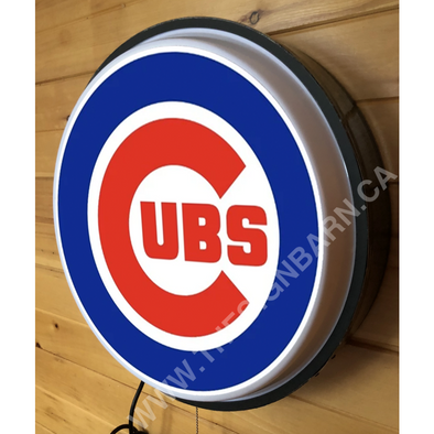 Chicago Cubs 18’’ Backlit Led Button Sign Design #W5073 18” Led Buttons