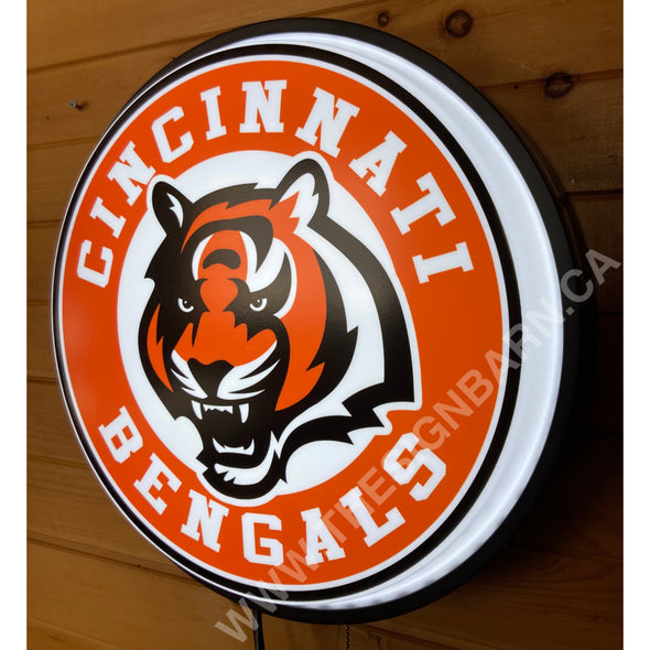 Cincinnati Bengals 18’’ Backlit Button Sign Design #W7061 18” Led Buttons