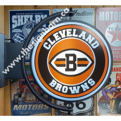 Cleveland Browns 24’’ Rotating Led Sign Design #S7082 Pivoting With Switch