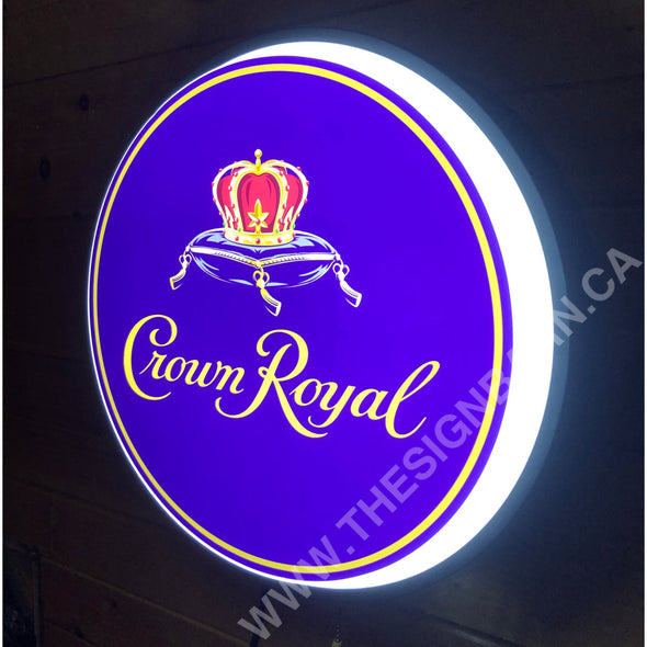 Crown Royal 18’’ Backlit Led Button Sign Design#W5152 18” Led Buttons