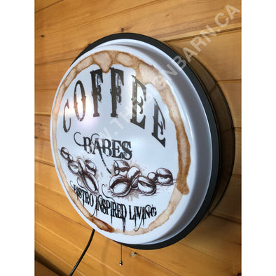 Custom Designed Coffee Babes 18’’ Backlit Button