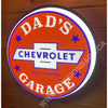 Dad Chevrolet Garage 18’’ Backlit Led Button Sign Design #W7140 18” Led Buttons