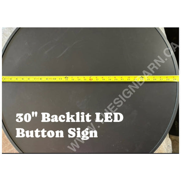 Dad’s Garage 18’’ Backlit Led Button Sign Design #W5015 18” Led Buttons