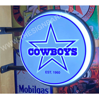 Dallas Cowboys 20” Led Fixed Flange Sign Design #F5070 Led Sign