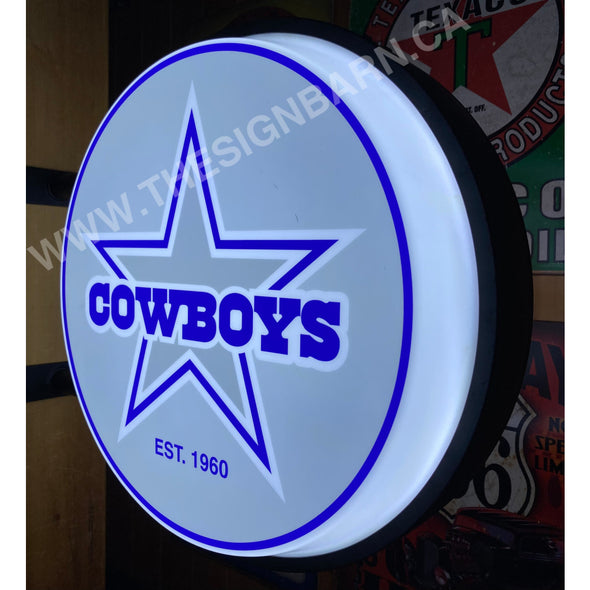 Dallas Cowboys 20” Led Fixed Flange Sign Design #F5070 Led Sign