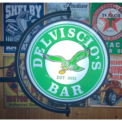 Del Viscio’s Bar Custom Designed 24” Pivoting Sign 24’’