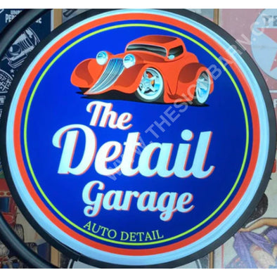 Details Garage Custom 30’’ Backlit Button Sign