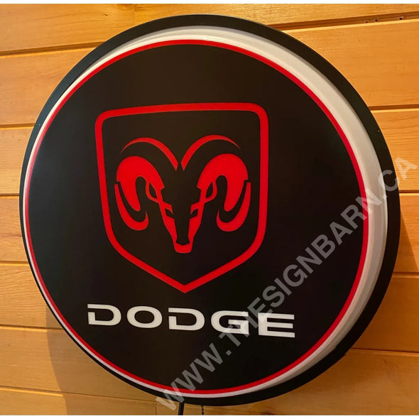 Dodge 18’’ Backlit Led Button Sign Design #W5027 18” Led Buttons