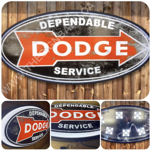 Dodge 32’’ Backlit Led Oval Sign Design #V7113 Backlit Ovals