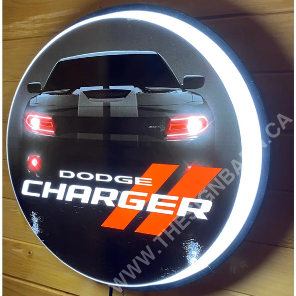 Dodge Charger 18’’ Backlit Led Button Sign Design #W7120 18” Led Buttons