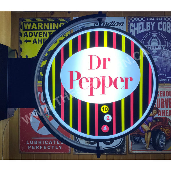 Dr Pepper 24” Rotating Led Lighted Sign Design #S7180 Pivoting With Switch